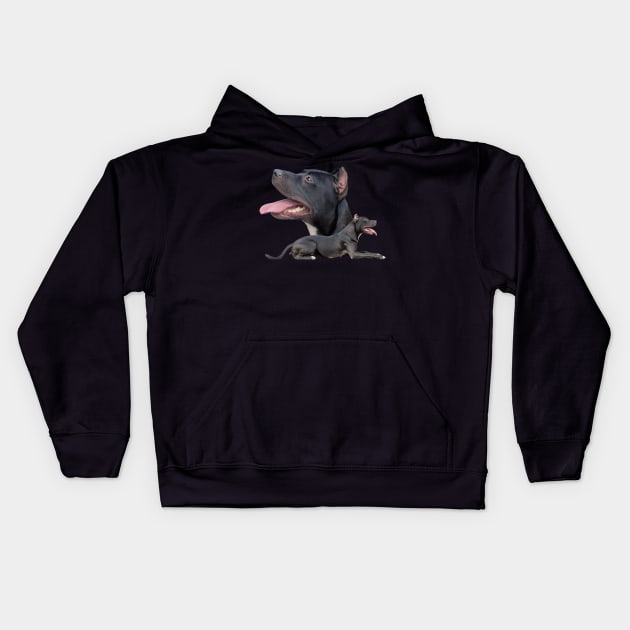 American Pit Bull Terrier Kids Hoodie by Nartissima